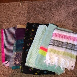 Lot of (6) Lightweight Infinity Scarves